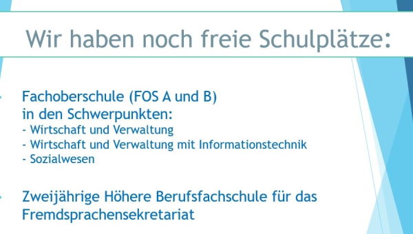 Freie Schulplätze an der ESS